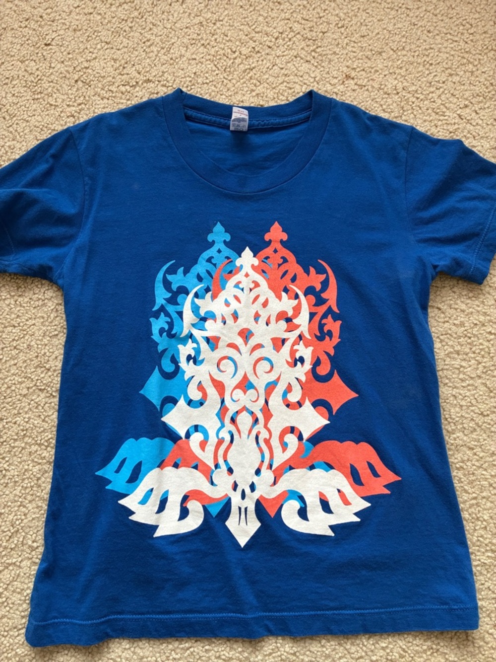 Pearl Jam Blue Graphic Short Sleeve Y2K